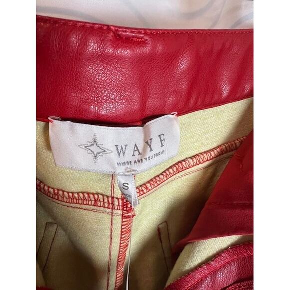 WAYF Small Faux Leather Pants NWT - Picture 6 of 9